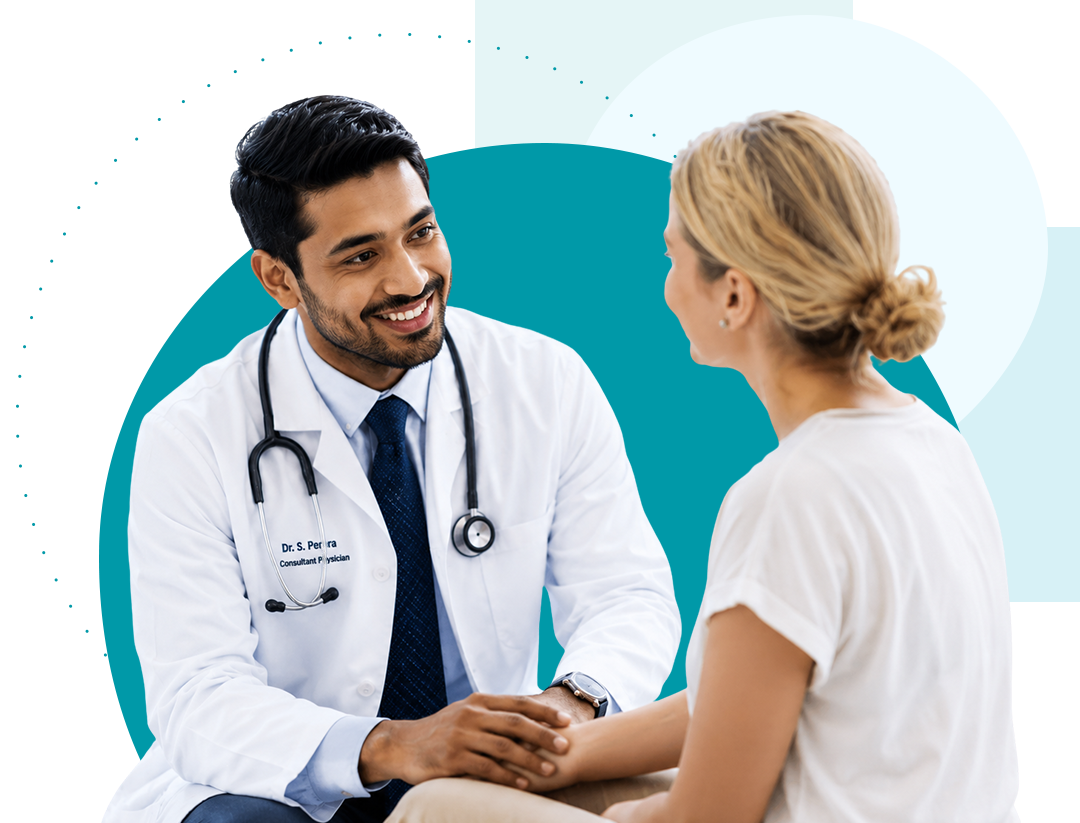 Doctor examining a young patient with a stethoscope
